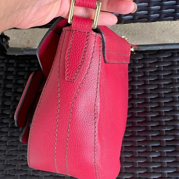 The Bridge Firenze 1969 Red Leather Crossbody Bag - Picture 6 of 14